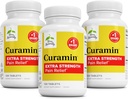 Terry Naturally Curamin Extra Strength - Curcumin & Boswellia per il supporto della circolazione sana - Supplemento currico ai giunti di sostegno, salute del muscolo & produzione di Endorphin - 120 compresse (Pack of 3)