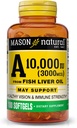 MASON NATURAL Vitamina A 3.000 mcg (10.000 UI) da Fish Liver Oil, Supporta Vision & Immune Health, 100 Softgels