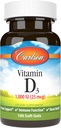Carlson - Vitamina D3, 1000 IU (25 mcg), Bone Salute, Muscolo Salute, Cholecalciferol, Integratori di vitamina D, Vitamina D3 Soft Gel, 100 Softgels