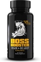 Bossman Boss Booster Supplemento – 60 capsule – MSM e 10.000 MCG Biotin Beard Vitamine di crescita per gli uomini – alimentazione di 30 giorni