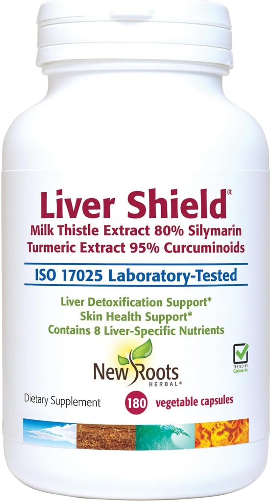 NUOVO ROOTS HERBAL fegato Cleanse Detox & Repair Supplemento, Formula 8-in-1 di latte Thistle, Curcumina, Artichoke, Dandelion, barbabietola rossa, Radish, Schizandra, Fatty Liver Support (180 capsule)