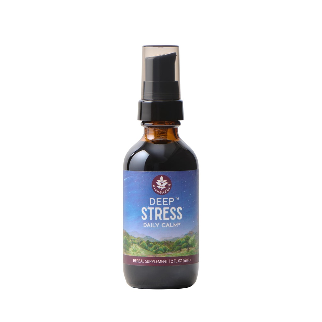 Erbe di WishGarden Stress profondo con Ashwagandha - Integratore di sostegno adrenale di erbe liquide basato sulle piante con radice di Ashwagandha e adaptogeni di Powerhouse per il sollievo di corda, Tintura di stringa ad azione rapida, 2oz