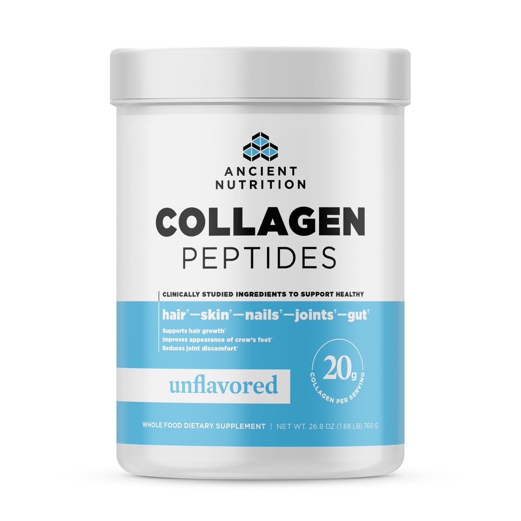 Peptidi di collagene di nutrizione antica, polvere di peptidi di collagene, collagene idrolizzato non aromatizzato, Supporta pelle sana, articolazioni, Gut, Keto e Paleo Friendly, 38 Serve, 20g Collagene per porzione