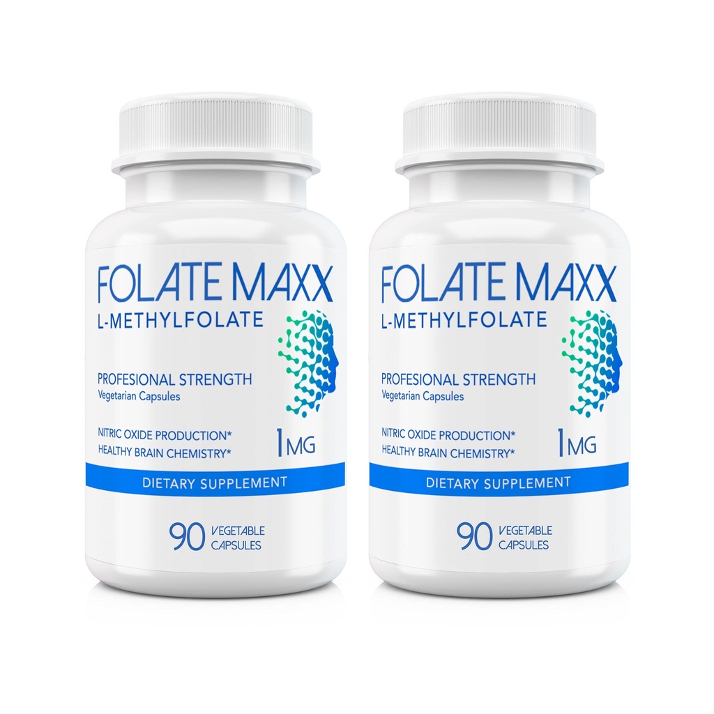 L-Methylfolate Supplement (1mg) - Forza professionale con metilfolato bioattivo ottimizzato - 5 MTHF - Non OGM, senza glutine, senza soia, GMP - 180 capsule non aromatizzate vegetariane