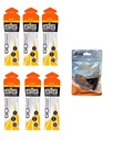 Scienza in sport GO Isotonic Energy Gels - 6 x 60ml Packs Bundle con elastico No-Tie Shoe Laces. Vegan, Senza lattosio, Senza glutine, Senza grano, Senza noci, SOYA Free (Orange)