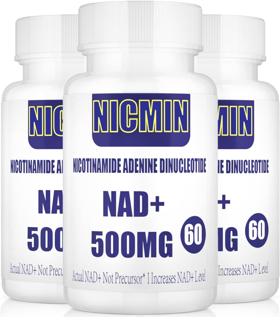 Liposomal NAD+ 500mg con TMG 300mg, supplemento NAD+ effettivo (non un Precursor) Più efficiente di NMN, Nicotinamide Riboside alternativa per l'energia cellulare, l'invecchiamento sano e la riparazione del muscolo 180 capsule