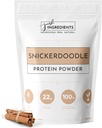 Solo ingredienti polvere proteica | polvere proteica Snickerdoodle fatta con 100% erba Fed, non denaturato Whey | quattro diverse fonti proteiche | ingredienti alimentari integrali organici | 15 servire | 22g proteine