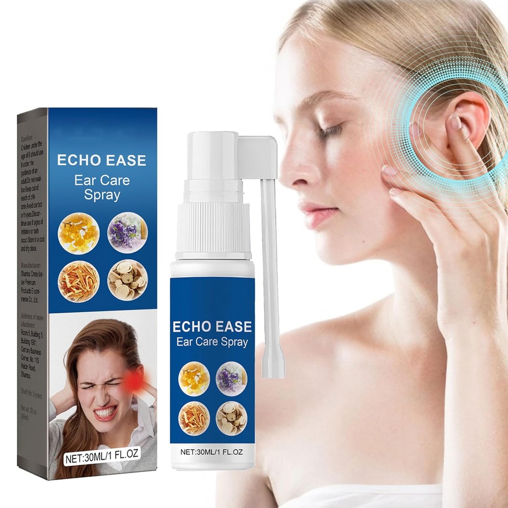 GERRIT Echo Ease Tinnitus Inhaler, Tinnitus Relief Spray per Anello Ears Device, Echo Ease Tinnitus Relief Spray (1PCS)