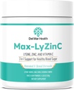 Max-LyZinC | L-Lysine 1100 mg + Zinc 6 mg + Vitamina C 100 mg - 3-in-1 Supplemento per il mantenimento dello zucchero nel sangue Già nella gamma sana - One-Scoop-Per Day Powder