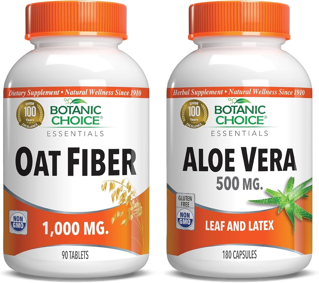 Scelta botanica - Oat & Aloe Vera: Integratore alimentare di fibre e salute digestiva Bundle