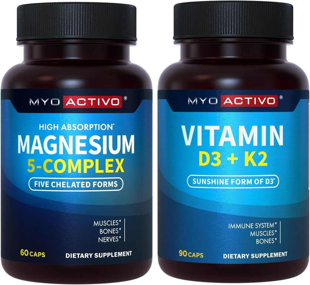 Complesso di magnesio 5-in-1 e vitamina D3 K2
