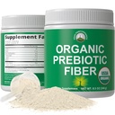 Polvere vegana prebiotica 3 in-1 per la salute del fegato. USDA Organic Raw Whole Food Plant Based Prebiotics Integratore Digestivo con Inulina Organica (Jerusalem Artichoke), Fibre di Acacia, SunFiber