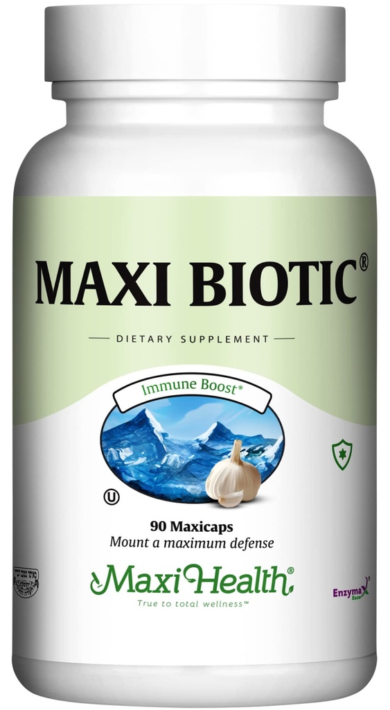 Maxi Salute - Maxi Biotic Aged Estratto di Aglio Capsule (90 Conta) | Aglio Kyolic Supplemento con Spirulina, Echinacea, Oregano e Enzymax - Antiossidante naturale - Supporto benessere