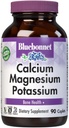 Bluebonnet Calcium Magnesium Supplemento di potassio per le donne e gli uomini - Supporta le ossa sane - Calcium 1000mg Supplemento minerale Forma di chelato - Non-GMO, Vegan, senza glutine – 90 Caplets