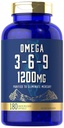 Carlyle Omega 3 6 9 Supplemento | 1.200mg | 180 capsule Softgel | Triple Omega Complex | Fish, Flaxseed & Borage Oils con EPA & DHA | Non-GMO & Gluten Free