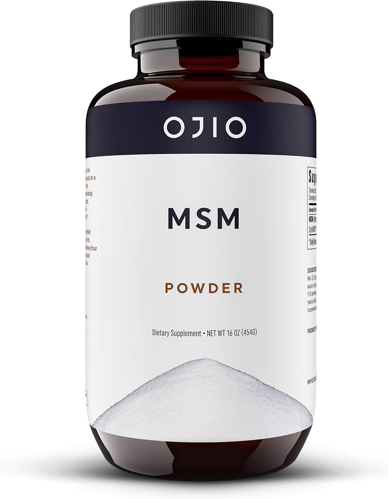 Pure OptiMSM MSM Powder - MSM Supplement - Joint, Skin, Hair, Nails - Kosher, Vegan, Gluten Free, Non-GMO, No Pesticidi o Erbicidi - 16 oz (Pack of 1)