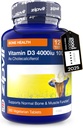 Zipvit Vitamin D3 4000iu x 360 Compresse - Vitamina D | ad alta resistenza Supporta funzione Bone & Muscolo - Mantiene il sistema immunitario | Vegetariano - 12 mesi di alimentazione