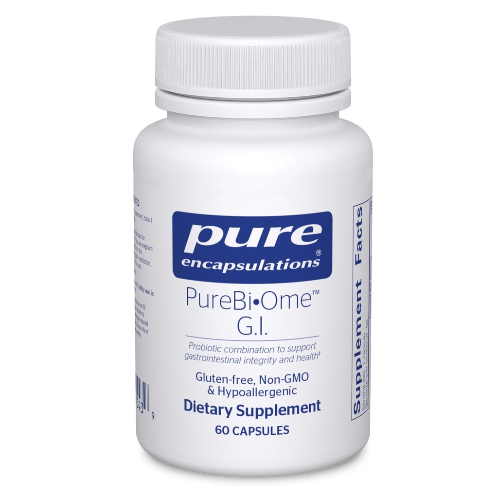 Pure Encapsulations PureBi•Ome G.I. | Miscela Probiotica Multi Strain per G.I. Comfort e Salute | 60 capsule