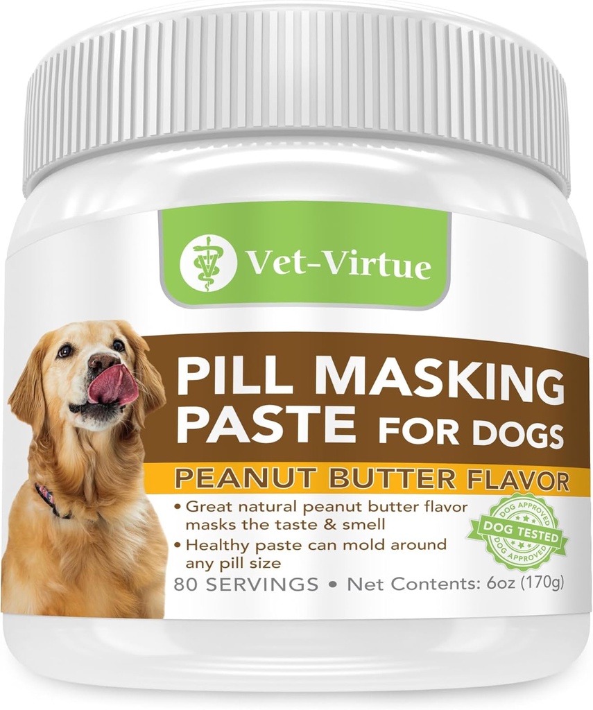 Pillola Masking Paste per Cani, Burro di arachidi Flavor - Perfetto Pet Medicina Trattamenti per Nascondere Pillole, Farmaci e Capsule, con Ingredienti Naturali & Confezionato con Cani Aroma