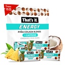Tutto qui. Piña Colada Caffeine Blends Energy Mini Bars Ananas Coconut (15 Conte) Allergy-Friendly, non-GMO, Gluten Snack gratuiti
