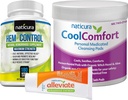 Bundle - Allevia l'unguento naturale di sollievo emorroidi, Hem-Control Natural Hemorrhoid Supplement (180 Count), e CoolComfort Personal Cleansing Pads (100 Count) - All-Natural, Fast Acting