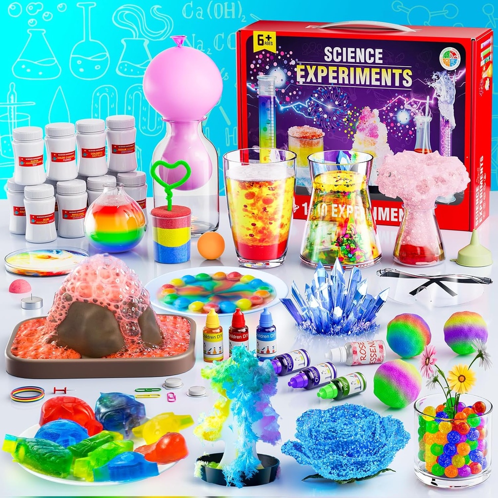 110 Lab Experiments Science Kits for Kids - STEM Projects Giocattoli scientifici educativi per bambini 6 7 8 9 12 anni Vecchio, Regali di compleanno di Natale per ragazzi e ragazze, Set di chimica, Imparare & Istruzione
