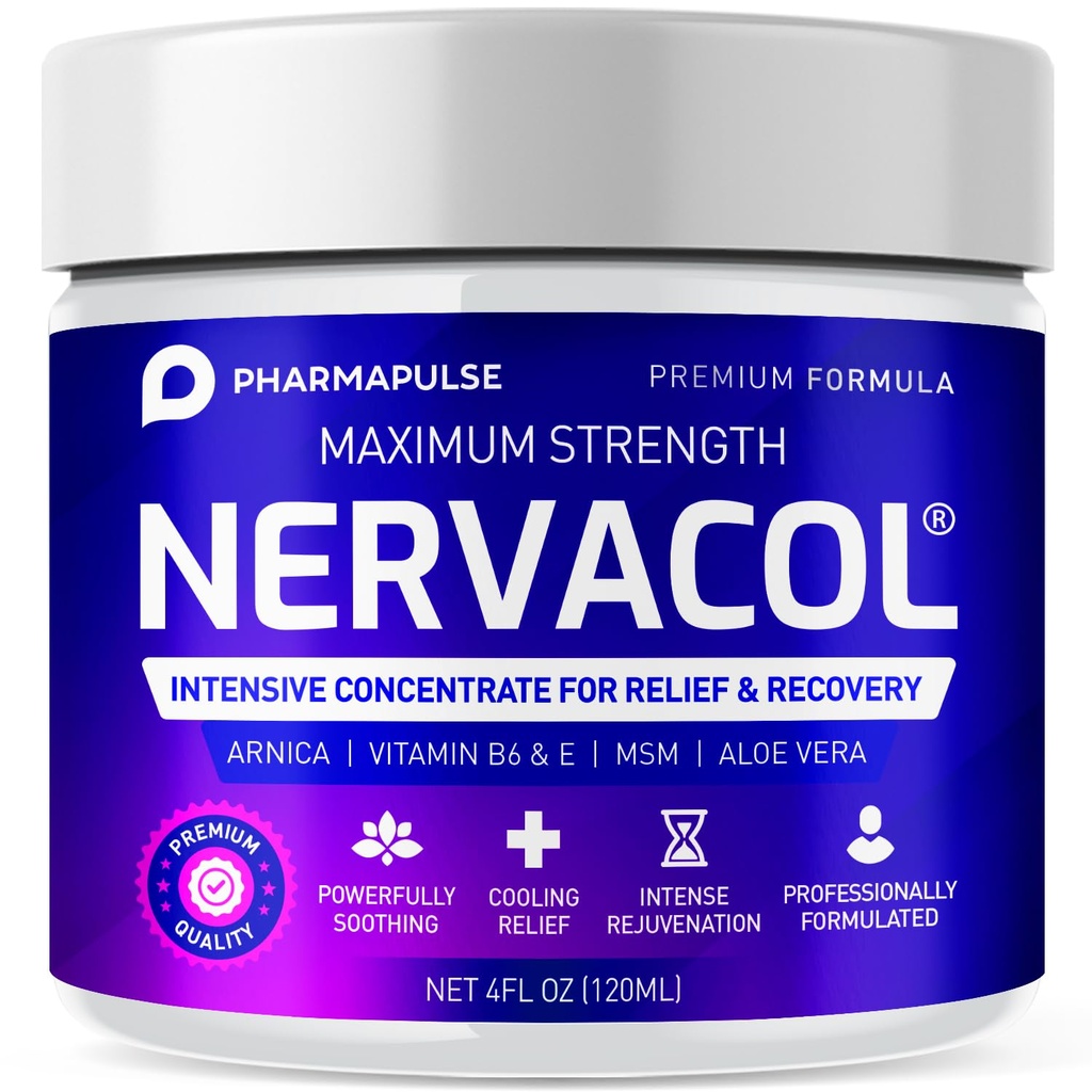 Pharmapulse Neuropathy Nerve Therapy & Relief Cream - Crema di Rilievo di Forza Massima per Piede, Mani, Gambe, Toes Include acido lipoico alfa, Arnica, vitamina B6, Aloe Vera, MSM - Efficace lenizione 4oz