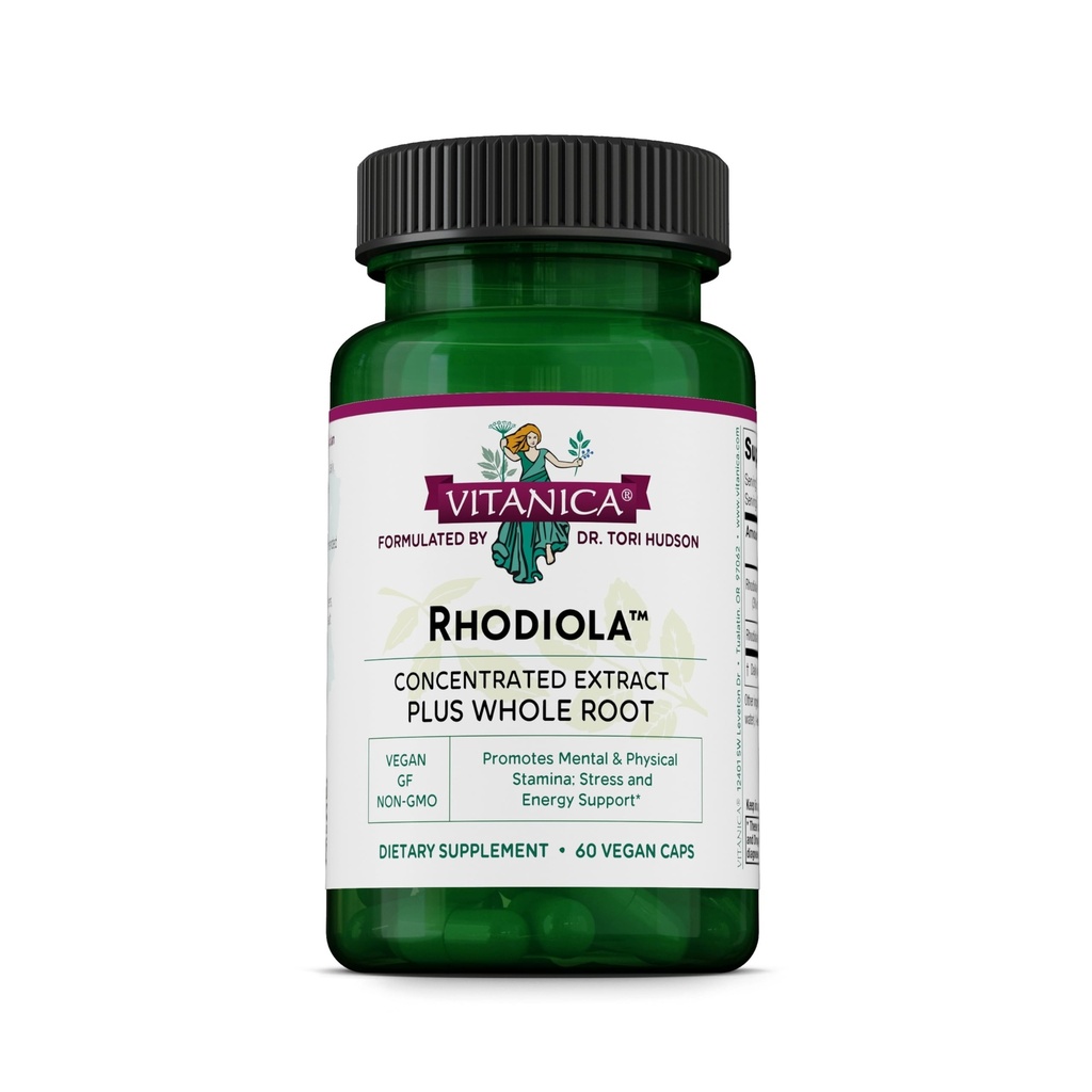 Vitanica Rhodiola Rosea Root Extract 200mg, Dr. Formulated, 3% Rosavins & 1% Salidroside, Rhodiola Root 85mg, Vegan, 60 capsule