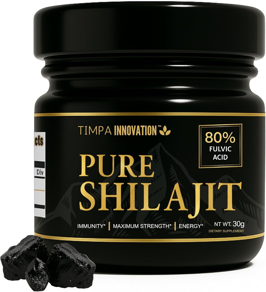 Autentico Himalayan Shilajit Resina, Chilajil para Hombre 100 Originale, 100% Pure Gold Grade Shilajit, con 85+ minerali Trace e 80% acido Fulvico, per uomini e donne 30g 50 Serve