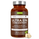 Igennus Ultra Pure Omega-3 EPA 500mg, Olio di pesce selvatico certificato IFOS, Forma trigliceride rTG avanzata, Non OGM, 90 Small Softgels