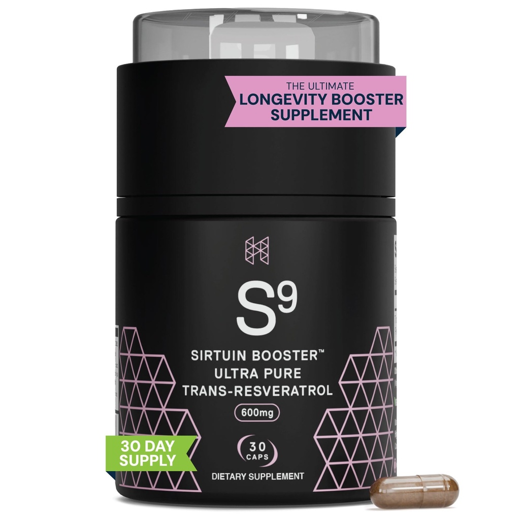 HPN Nutraceuticals SIRTUIN, 98% Ultra Pure Trans-Resveratrol Extract, Sirtuin Activator, 600 mg di 98% Trans-Resveratrolo Extract, 30 capsule