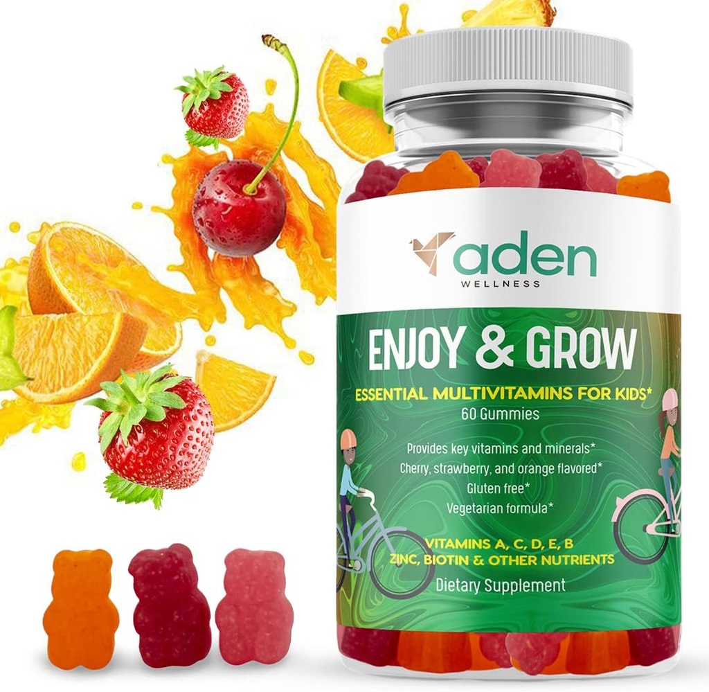 Multi B Vitamine Gummies per bambini - con B-Complex B6 B12 B9 (Folato) B7 (Biotin) B5 (acido venetonico), A, C, D, E, Zinco, Iodio, Inositolo – Energia, Sistema nervoso, Supporto per l'immunità