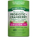 Probiotici di verità della natura per le donne | 5 miliardi di CFU Quotidiano | 40 capsule vegetariane | con mirtillo | Non OGM & Gluten Free | Nessuna refrigerazione necessaria