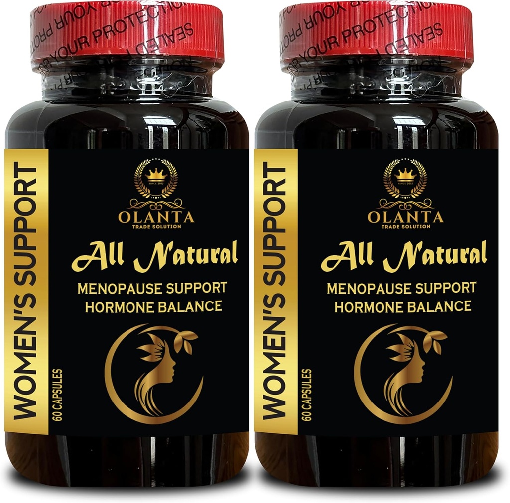 Supplemento di sostegno della menopausa - Supplemento di bilanciamento dell'ormone femminile, supporto naturale per i flash caldi, supplementi di menopausa puro per le donne, supporto comune naturale - 2 bottiglie 120 capsule