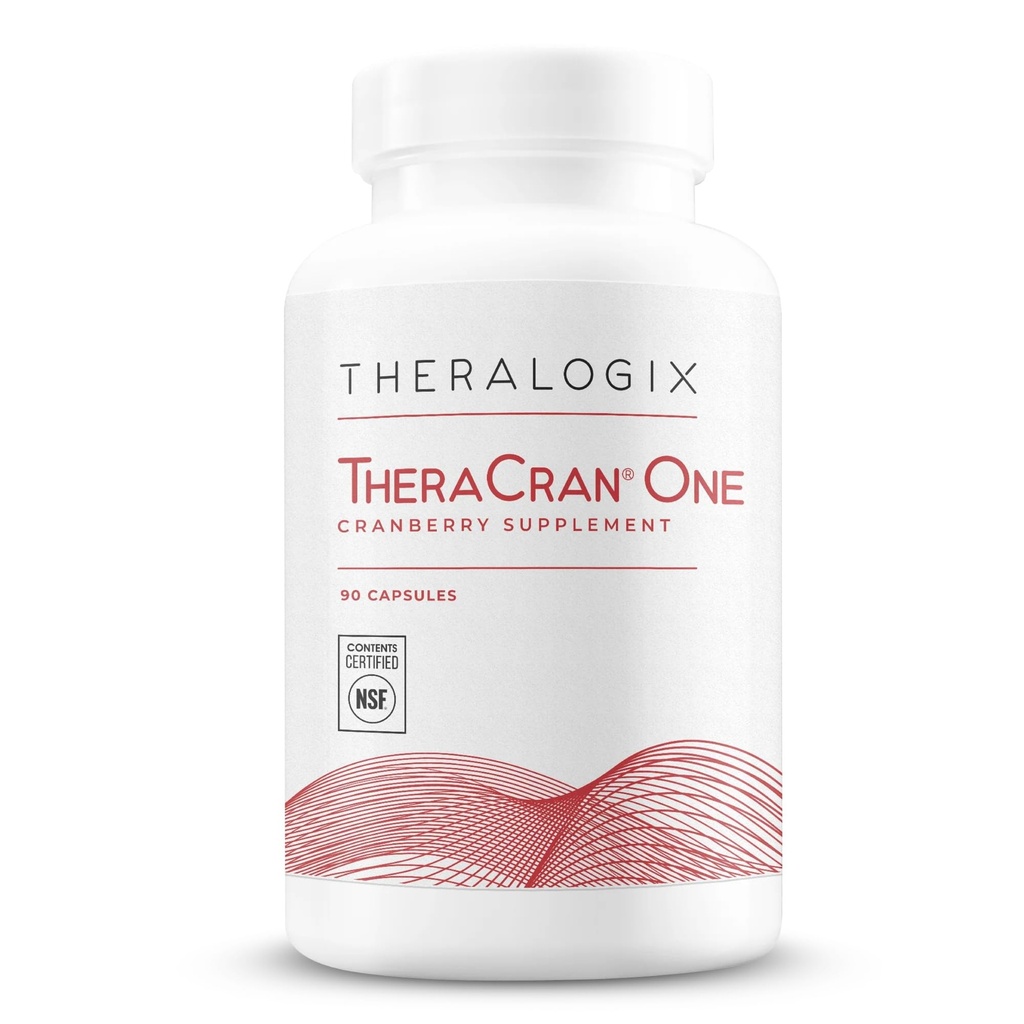 Theralogix TheraCran One Cranberry Capsules - 90-Day Supply - Supplemento per Uomo e Donne - per sostenere la salute del tratto urinario* - 36mg Solubili PACs per Capsule - Certificato NSF, 90 Count (Pack of 1)