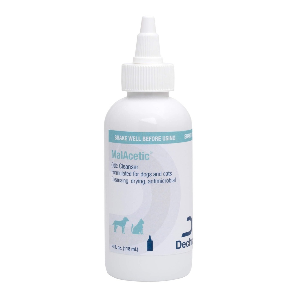 Dechra Malacetic Cleanser otico per cani e gatti, 4 fl oz
