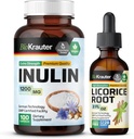 BIO KRAUTER Inulin 100 capsule & Licorice Root Tincture 2 Fl. Oz.