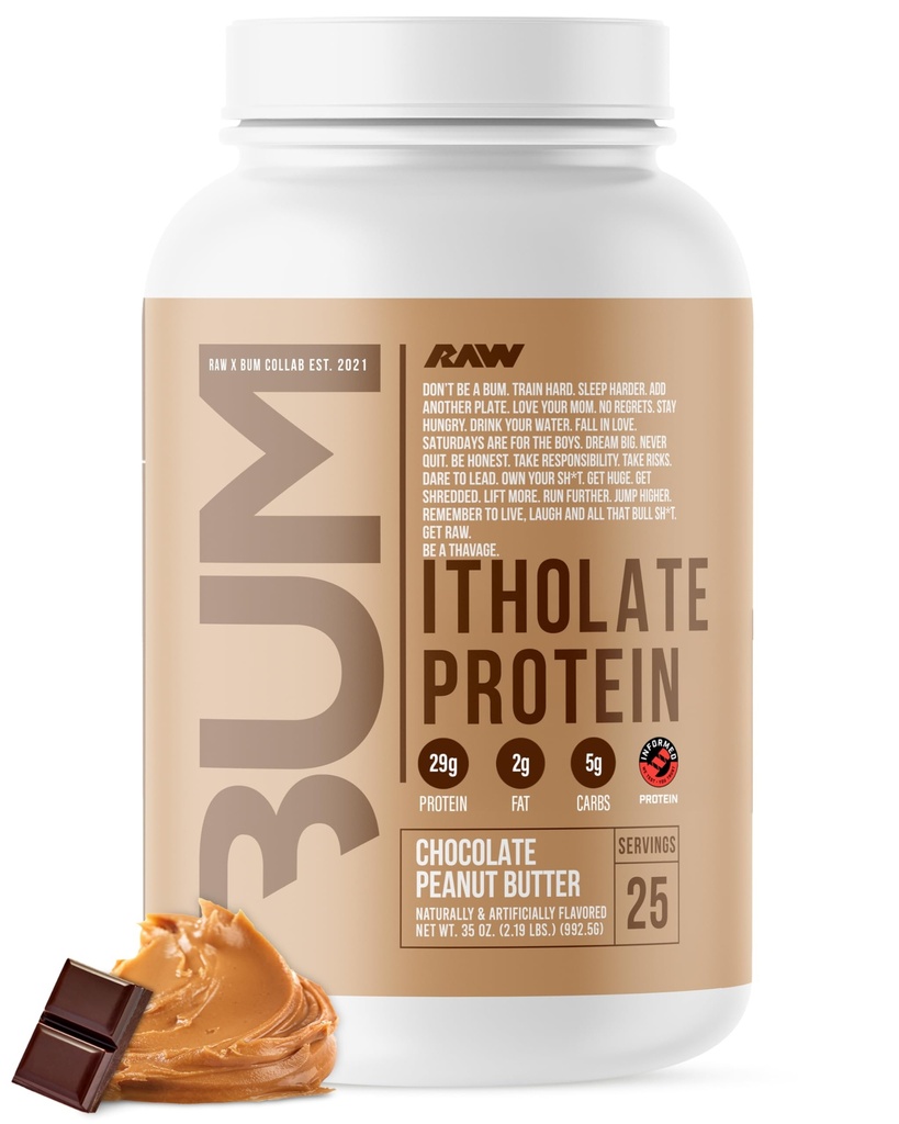 Polvere di proteine dell'isolato del siero di latte, burro di arachidi di cioccolato (CBUM Itholate) - Polvere di nutrizione sportiva a base di erba 100% per la crescita del muscolo e il recupero - Low-Fat, Carb basso, aromatizzato naturale - 25 porzioni
