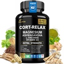 Super Calm Cortisol Supplemento con Magnesio Glycinate, Ashwagandha KSM-66, L-teanina, Phosphatidylserine, Ginkgo Biloba & Lions Mane per calma, messa a fuoco, Clarity mentale, Relax, sonno, energia