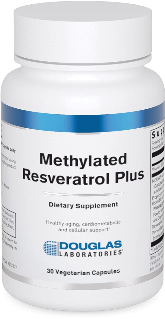 Douglas Laboratories Methylated Resveratrol Plus | Formula con curcumina e vitamina D per la salute cardiometabolica e cellulare | 30 capsule vegetariane