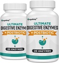 Gli enzimi digestivi di Orgabay 1000mg con i postbiotici, 20 miscela di enzimi per Bloating, digestione ottimale e funzione del fegato, 120 capsule vegetali