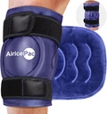 XXL pacchetto di ghiaccio intorno al ginocchio dopo la chirurgia, Gel riutilizzabile grande pacchetto di ghiaccio per lesioni, sollievo dal dolore, gonfiore, lesioni sportive, 1 pacchetto blu