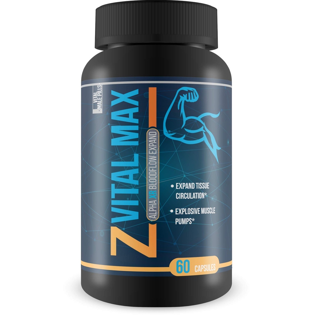 Z Vital Max N02 - Alpha XR Bloodflow Expand - Expand Veins and Tissues with Enhanced Blood Flow - Realizzato con potente L-Argenine un vasodialator naturale - Grande per preallenamento o preattività