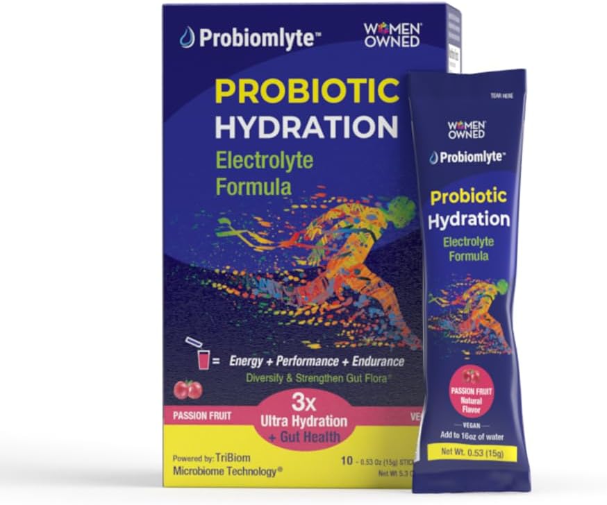 Amplificatore Probiomlyte- Probiotic Hydration (frutta di passaggio) con tecnologia brevettata TriBiom Microbiome per la salute di Endurance, Performance, Energia e Gut
