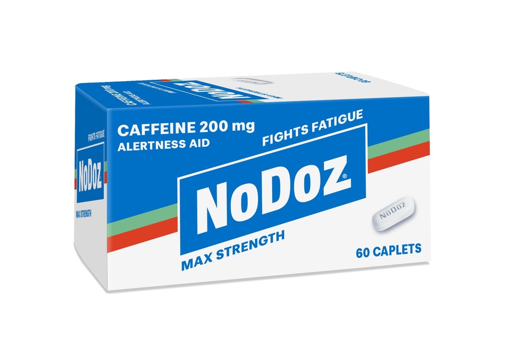 NoDoz 200mg Pillole di caffeina Forza massima, 60 Caplets Totale
