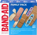 Band-Aid Brand Adhesive Bandage Family Variety Pack in taglie assortite Con blocco dell'acqua Flex, Tessuto flessibile, Skin-Flex, Strisce dure & Pixar Character Bandages, 110 ct