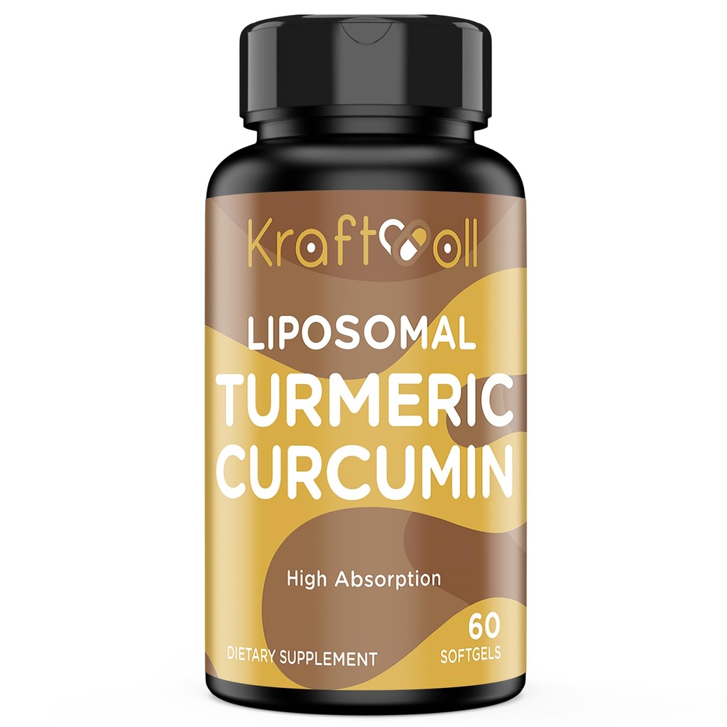 Supplemento 2200 mg di curcuma terapeutica con estratto di pepe nero 15 mg per l'assorbimento elevato e la funzione congiunta, 60 softgel per adulti