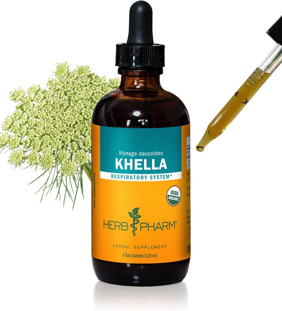 Estratto di liquido di Herb Pharm Khella per il supporto del sistema respiratorio - 4 oncia