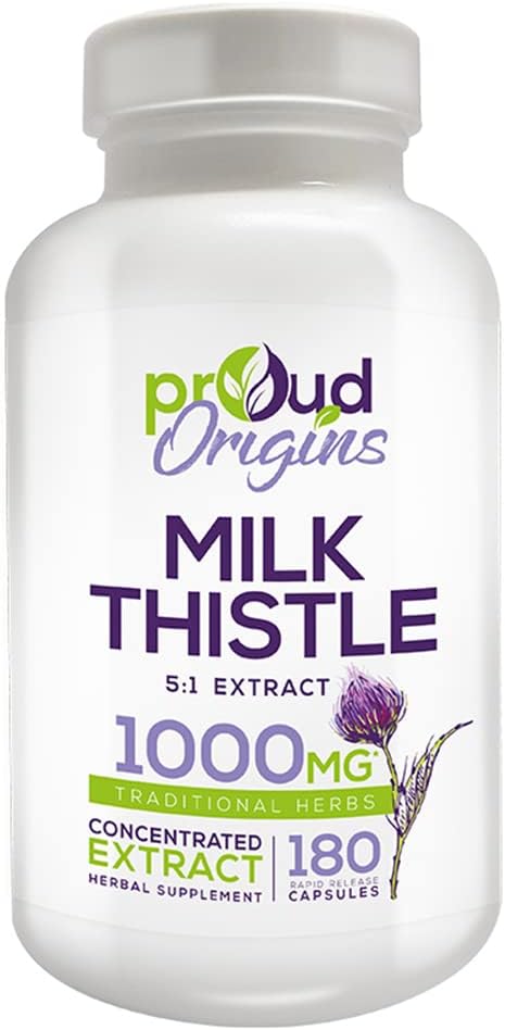 1000mg Latte Thistle aiuta a mantenere la funzione di fegato sano, ottimizzare la salute, rilascio rapido, integratori senza glutine - 6-mese di alimentazione