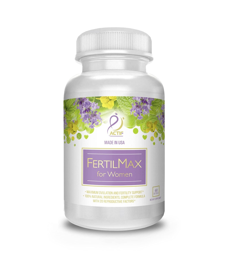 ACTIF FertilMax per le donne - #1 Integratore di fertilità e supporto di ovulazione, massima resistenza, clinicamente dimostrato - Non OGM, Made in USA, 60 Count